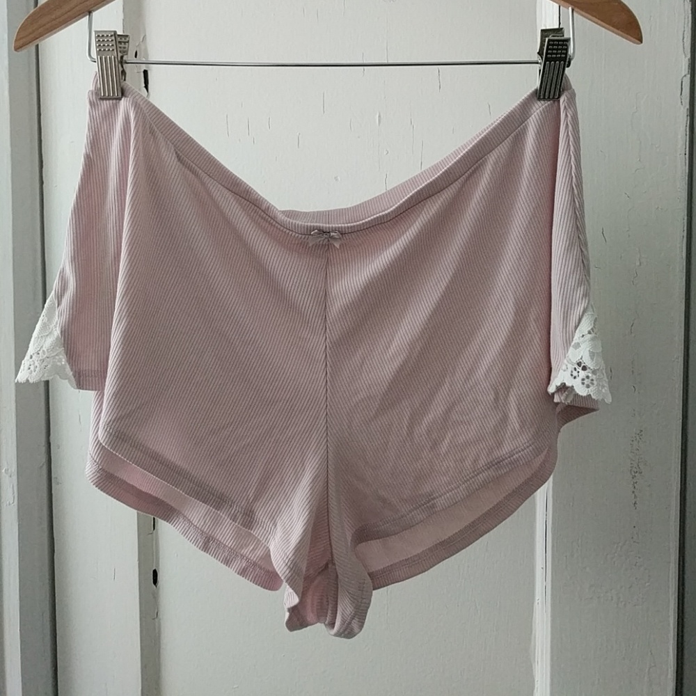 Victoria's Secret Ribbed Sleep Shorts Pink L
